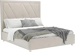 Кровать Мебель-АРС Треви 140 (бархат бежевый Star Velvet 6 Light Beige)