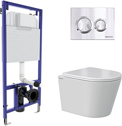 Унитаз Berges Wasserhaus Vita Rimless 043377 (с сиденьем)