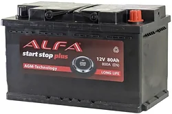 Автомобильный аккумулятор ALFA AGM R+ (80Ah)