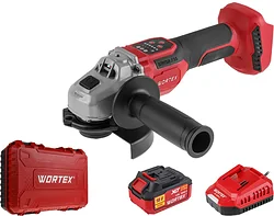 Угловая шлифмашина (болгарка) Wortex CAG 1812-2 SE в чемодане XLT SET (АКБ 4Ач + ЗУ)