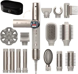 Мультистайлер Cecotec AirGlam 14 в 1 Flex Champagne 114727 Мультистайлер Cecotec AirGlam 14 в 1 Flex Champagne 114727