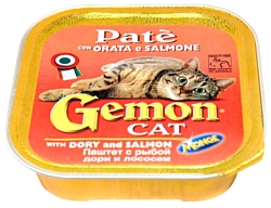 Gemon Паштет с рыбой дори и лососем для взрослых кошек (0.1 кг) 1 шт.