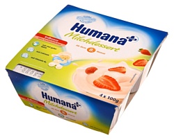 Humana с клубникой, 4x100 г