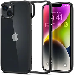 Чехол для телефона Spigen Ultra Hybrid iPhone 14 Matte Black ACS05041 (черный матовый)