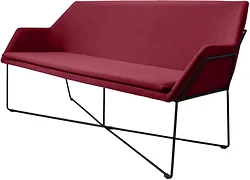 Прямой диван Brioli Уолтер трехместный (V8/вишневый) Прямой диван Brioli Уолтер трехместный (V8/вишневый)