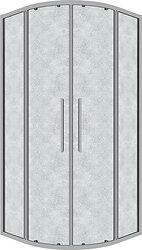 Душевой уголок Grossman Cosmo 90x90x195 301.K33.02.9090.10.02 (хром/шиншилла стекло)