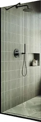 Душевая перегородка MaybahGlass 195x119 MGD-683-6у (прозрачное стекло/черный)