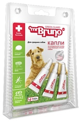 Mr.Bruno Капли репеллентные Грин Гард для средних собак 10–30 кг