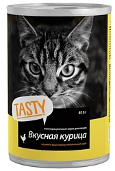 Корм для кошек Tasty (0.415 кг) Влажный корм с курицей в банках