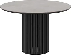 Кухонный стол Мамадома Askar round-116 d116 (avenue grey premium cer/черный)