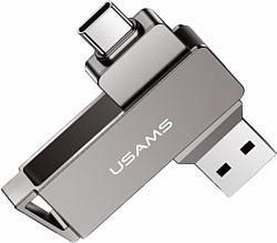 USB Flash Drive Usams Type-C+USB3.0 Rotatable High Speed Flash Drive 128GB