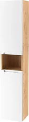 Шкаф-пенал ЗОВ Дион 150 DP150LHO0M9003GKV5 (белый глянец/дуб)