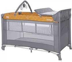 Манеж-кровать Lorelli Torino 2 Plus (лимонный карри, цветочный) Манеж-кровать Lorelli Torino 2 Plus (лимонный карри, цветочный)