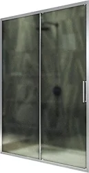 Душевая дверь MaybahGlass 195x150 MGD-1281-5 (сатин стекло/хром матовый)