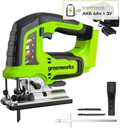 Лобзик Greenworks GD24JS 3601407CUB (с 1-им АКБ)