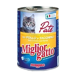 Miglior (0.4 кг) 1 шт. Gatto Classic Line Pate Chicken and Turkey