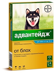 Bayer Адвантейдж для собак 4-10кг (4 пипетки)