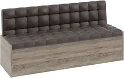 Прямой диван Трия Форест (дуб сонома трюфель/кожзам коричневый)