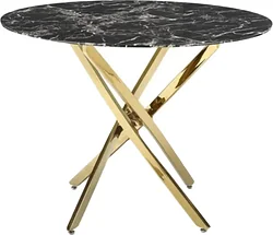 Кухонный стол Halmar Raymond 2 (черный мрамор/золотой)