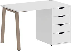 Стол для работы Riva Home Office VR.SP-3-118.4.A Мокко (белый) Стол для работы Riva Home Office VR.SP-3-118.4.A Мокко (белый)
