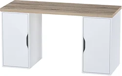 Офисный стол Mebelain Ингар 2/DV/DV (дуб беленый/белый)