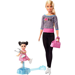 Barbie Ice-Skating Coach Dolls & Playset FXP38