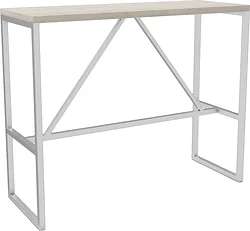 Барный стол Hype Mebel Дельта 120x55 (белый/древесина белая)