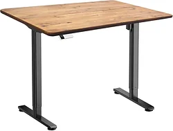 Стол для работы стоя ErgoSmart Wooden Electric Desk Slim 1300х750х27 мм (прямой край, дуб натуральный/черный)
