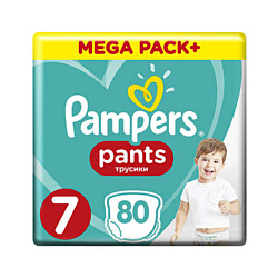 Pampers Pants 7 (17+ кг), 80 шт