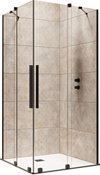 Radaway Furo Black KDD 90 R (прозрачное стекло)