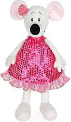 Мягкая игрушка Maxitoys Luxury Крыса Василиса в бордовом платье MT-MRT021925-28