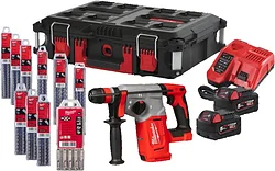 Перфоратор Milwaukee M18 BLHX100P-502P 4933498243 (с 2-мя АКБ, кейс, набор оснастки) Перфоратор Milwaukee M18 BLHX100P-502P 4933498243 (с 2-мя АКБ, кейс, набор оснастки)