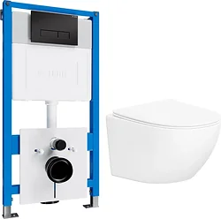 Унитаз Lauter Sulzdorf с микролифтом и кнопкой смыва 219704HD (белый/черный)