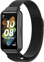 Браслет Rumi Milanese loop металлический для Huawei Band 7 (черный)