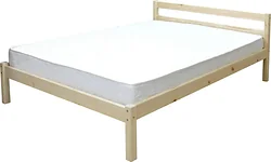 Кровать Мебельград Рино 140x200 с опорными брусками (массив сосны без покрытия)