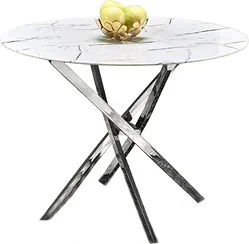 Кухонный стол Halmar Raymond 3 100/73 (белый/серебряный) Кухонный стол Halmar Raymond 3 100/73 (белый/серебряный)