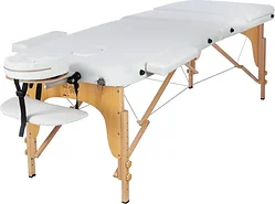 Массажный стол складной Atlas Sport 70 см складной 3-с деревянный (белый) Массажный стол складной Atlas Sport 70 см складной 3-с деревянный (белый)