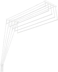 Сушилка для белья Comfort Alumin Потолочная 5 прутьев 130 см (алюминий/белый)