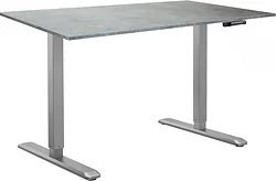 Стол для работы стоя ErgoSmart Manual DESKFIT DF100 1380х800х18 мм (бетон чикаго/серый)