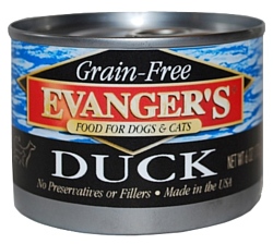 Evanger's Grain Free Duck for Dogs & Cats консервы для кошек и собак (0.17 кг) 3 шт.