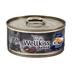 Wellkiss Delice цыпленок и кролик для кошек консервы (0.1 кг) 1 шт.