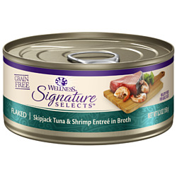 Wellness (0.079 кг) 1 шт. Cat CORE Signature Selects Flaked Skipjack Tuna with Shrimp Entree in Broth