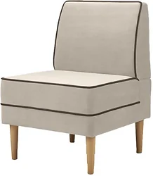 Прямой диван Mio Tesoro Бадди 600 (Velutto 18/Velutto 23/натуральное дерево)