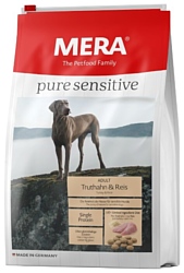 Mera (1 кг) Pure Sensitive с индейкой и рисом для взрослых собак