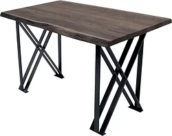 Кухонный стол Buro7 Призма 110 (с обзолом, дуб мореный/черный)