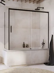 Шторка на ванну Radaway Idea Black PN DWJ+S 170 R+S 80L
