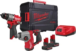 Дрель-шуруповерт Milwaukee M12 FPP2BG2-502X 4933500138 (шуруповерт, перфоратор, 2 АКБ, кейс)