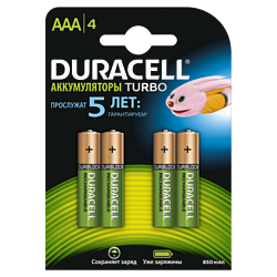 DURACELL AAA 850mAh 4 шт.