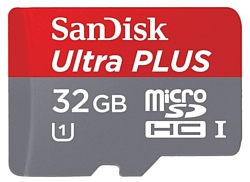 SanDisk Ultra PLUS microSDHC Class 10 UHS Class 1 80MB/s 32GB + SD adapter