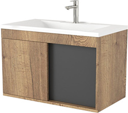 Тумба под умывальник Дабер 014 70 Т14.7.0.22 (дуб галифакс/серый)